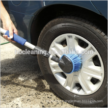 water fed car wheel brush with extension pole